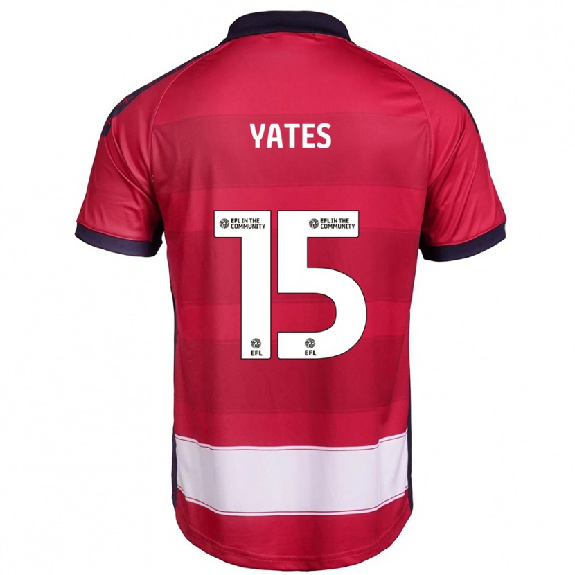 Danxen Kinder Katie Yates #15 Rot Weiß Heimtrikot Trikot 2025/26 T-Shirt