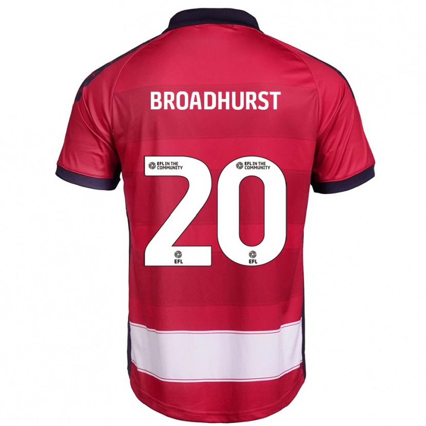 Danxen Kinder Lilli-Mae Broadhurst #20 Rot Weiß Heimtrikot Trikot 2025/26 T-Shirt