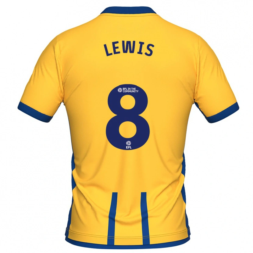 Danxen Kinder Aaron Lewis #8 Gelb Blau Heimtrikot Trikot 2025/26 T-Shirt