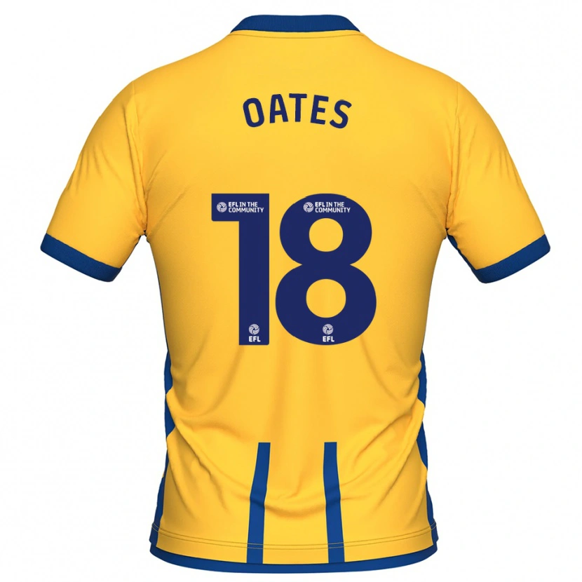 Danxen Kinder Rhys Oates #18 Gelb Blau Heimtrikot Trikot 2025/26 T-Shirt