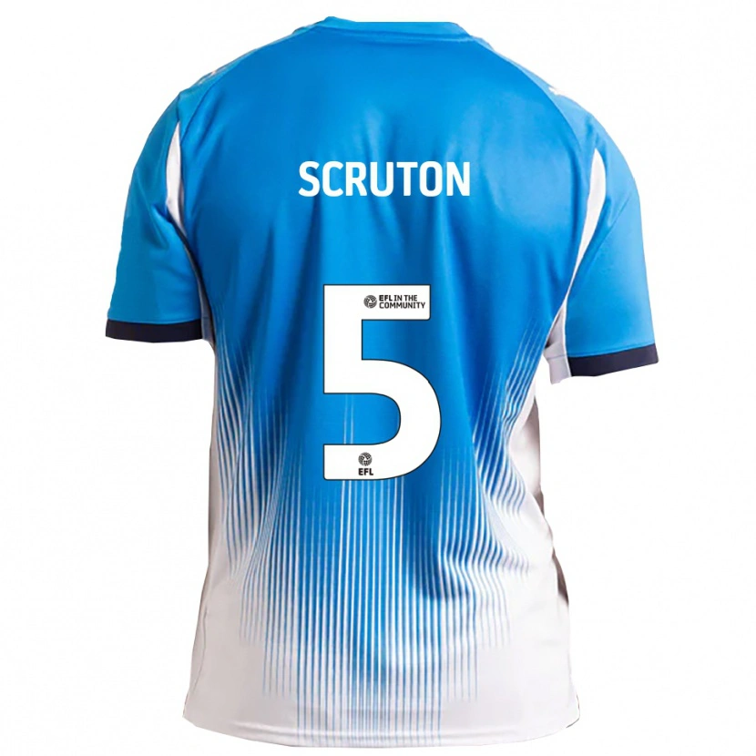 Danxen Kinder Callum Scruton #5 Blau Weiß Heimtrikot Trikot 2025/26 T-Shirt