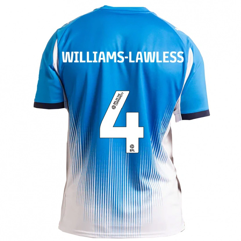 Danxen Kinder John Williams-Lawless #4 Blau Weiß Heimtrikot Trikot 2025/26 T-Shirt