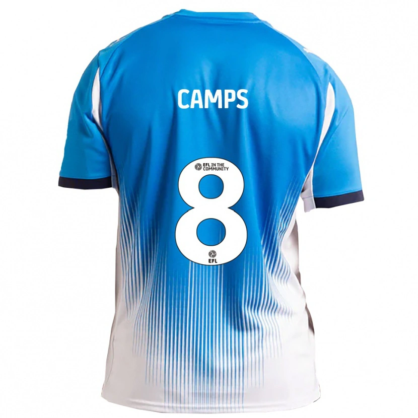 Danxen Kinder Callum Camps #8 Blau Weiß Heimtrikot Trikot 2025/26 T-Shirt