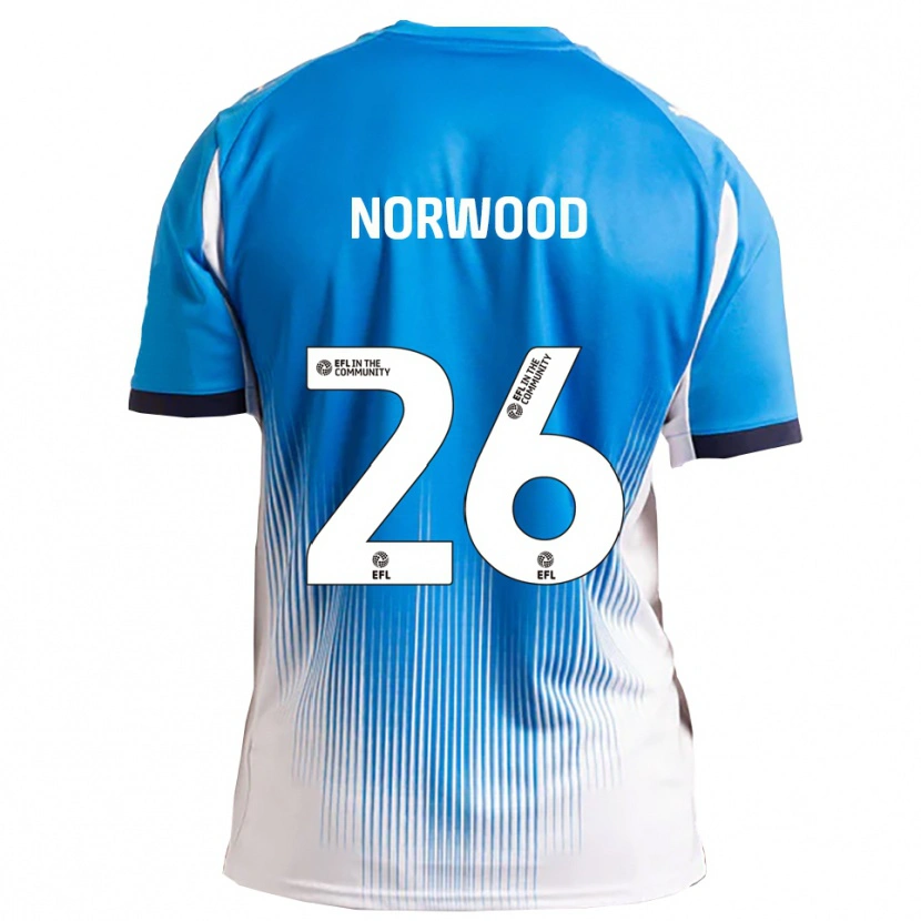 Danxen Kinder Oliver Norwood #26 Blau Weiß Heimtrikot Trikot 2025/26 T-Shirt