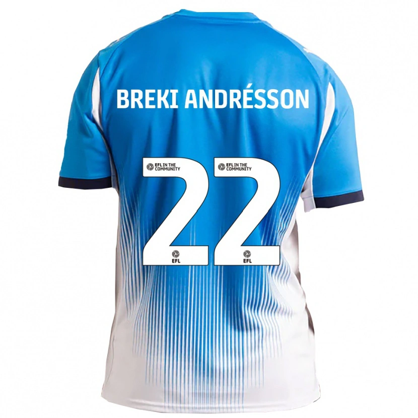Danxen Kinder Benoný Breki Andrésson #22 Blau Weiß Heimtrikot Trikot 2025/26 T-Shirt