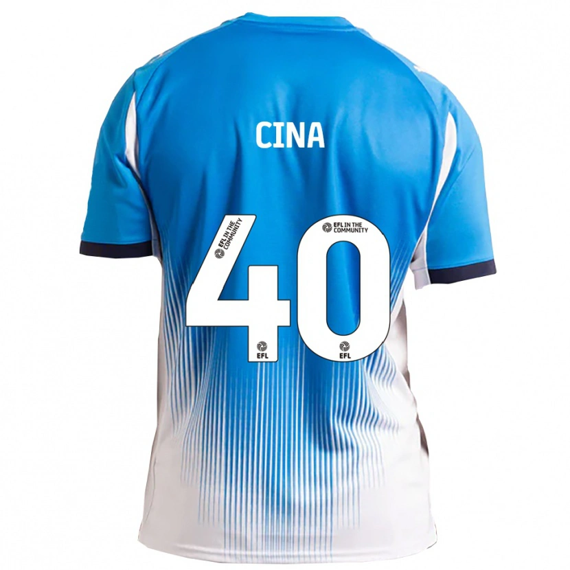 Danxen Kinder Bruno Cina #40 Blau Weiß Heimtrikot Trikot 2025/26 T-Shirt