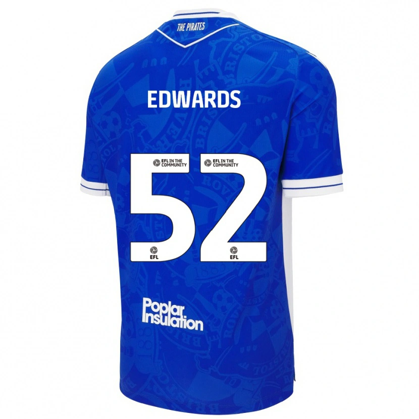 Danxen Kinder Max Edwards #52 Blau Weiß Heimtrikot Trikot 2025/26 T-Shirt