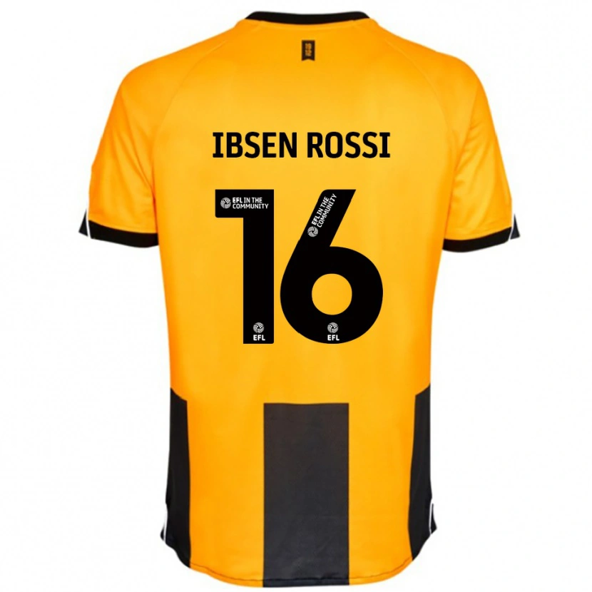 Danxen Kinder Zeno Ibsen Rossi #16 Orange Schwarz Heimtrikot Trikot 2025/26 T-Shirt