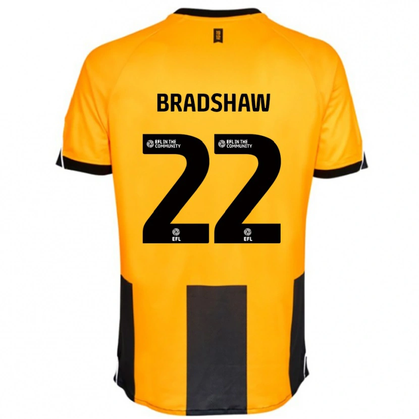Danxen Kinder Zak Bradshaw #22 Orange Schwarz Heimtrikot Trikot 2025/26 T-Shirt