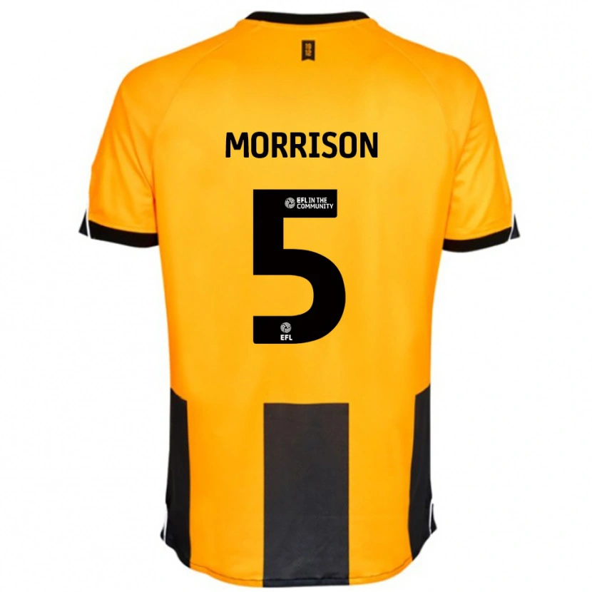 Danxen Kinder Michael Morrison #5 Orange Schwarz Heimtrikot Trikot 2025/26 T-Shirt