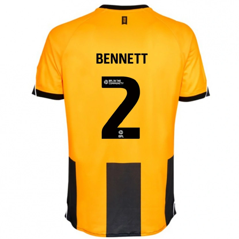 Danxen Kinder Liam Bennett #2 Orange Schwarz Heimtrikot Trikot 2025/26 T-Shirt