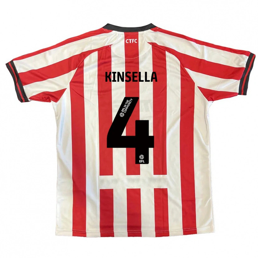 Danxen Kinder Liam Kinsella #4 Rot Weiß Schwarz Heimtrikot Trikot 2025/26 T-Shirt
