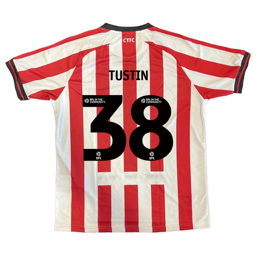 Danxen Kinder Harry Tustin #38 Rot Weiß Schwarz Heimtrikot Trikot 2025/26 T-Shirt