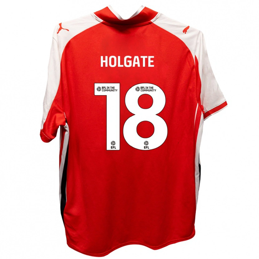 Danxen Kinder Harrison Holgate #18 Rot Weiß Heimtrikot Trikot 2025/26 T-Shirt