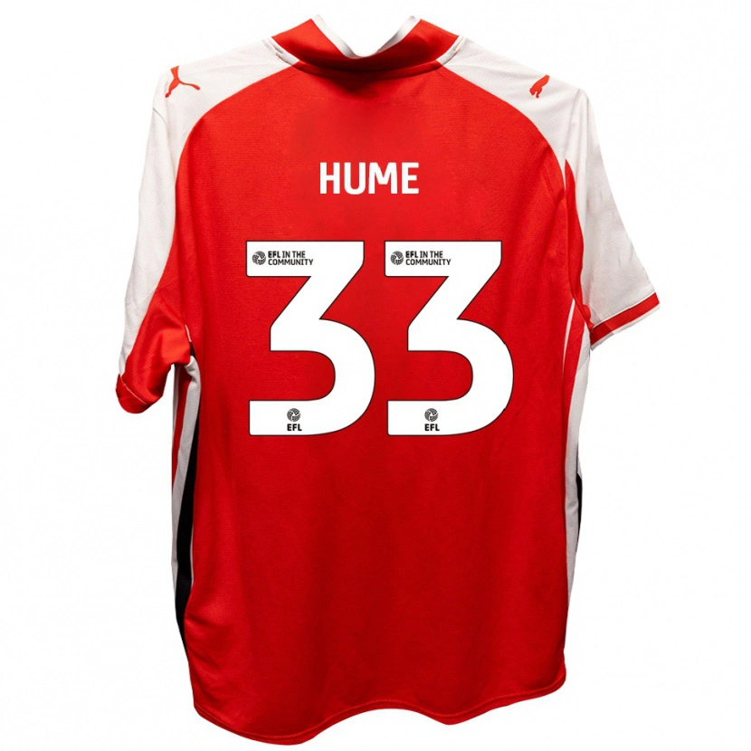 Danxen Kinder Denver Hume #33 Rot Weiß Heimtrikot Trikot 2025/26 T-Shirt