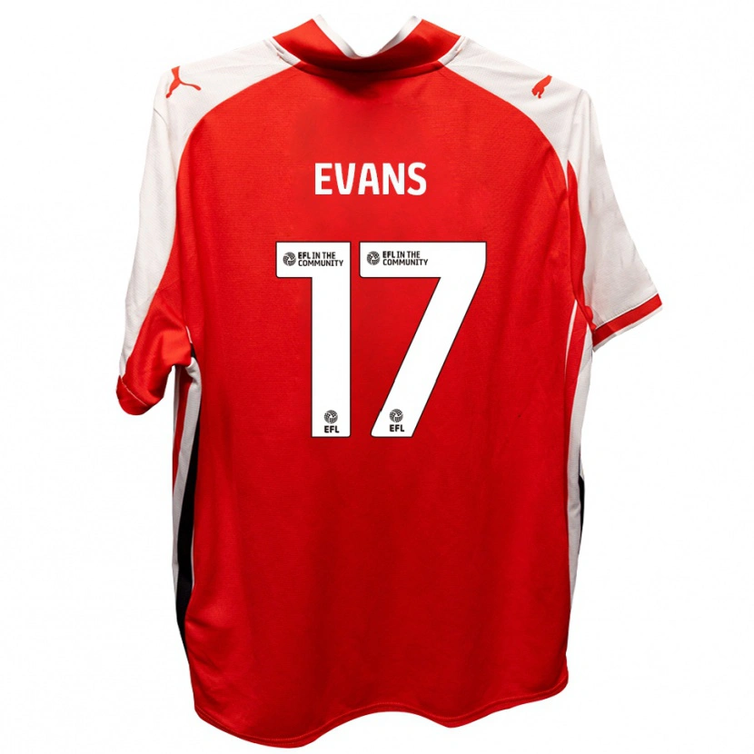 Danxen Kinder Ched Evans #17 Rot Weiß Heimtrikot Trikot 2025/26 T-Shirt