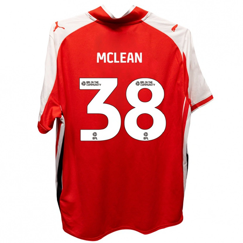 Danxen Kinder Crispin Mclean #38 Rot Weiß Heimtrikot Trikot 2025/26 T-Shirt