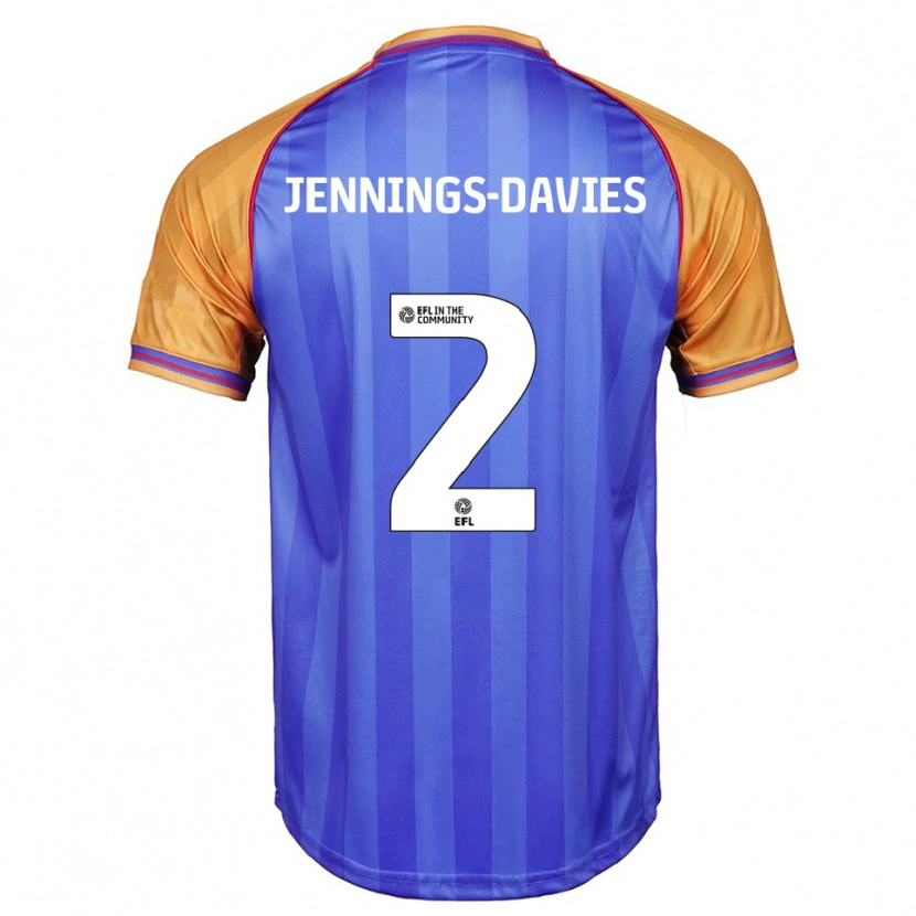 Danxen Kinder Emily-Grace Jennings-Davies #2 Blau Orange Heimtrikot Trikot 2025/26 T-Shirt