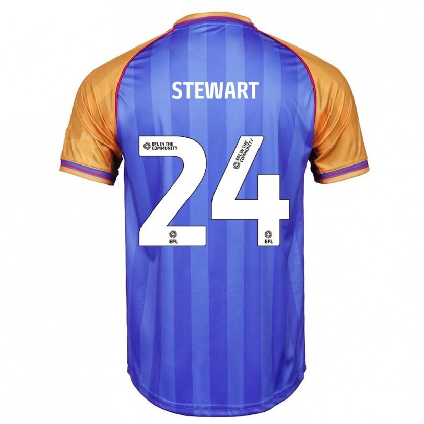 Danxen Kinder Callum Stewart #24 Blau Orange Heimtrikot Trikot 2025/26 T-Shirt