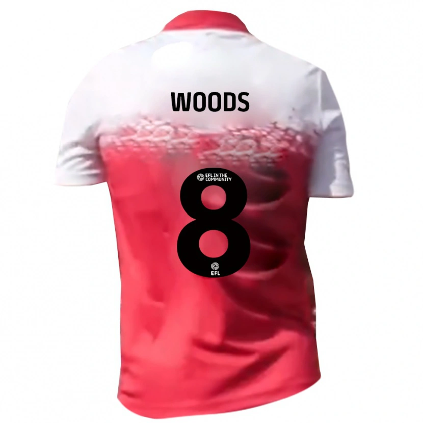 Danxen Kinder Ben Woods #8 Rot Weiß Heimtrikot Trikot 2025/26 T-Shirt