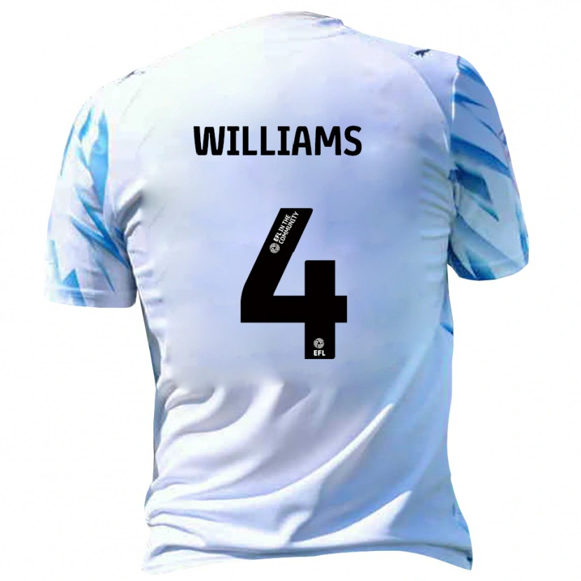 Danxen Kinder Mj Williams #4 Weiß Himmelblau Heimtrikot Trikot 2025/26 T-Shirt