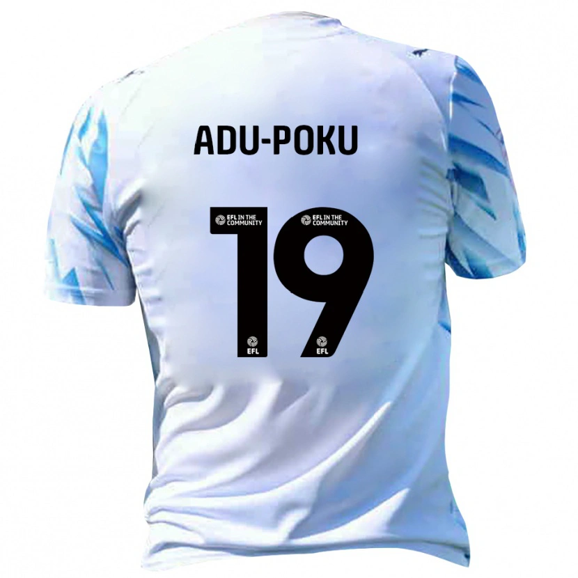 Danxen Kinder Michael Adu-Poku #19 Weiß Himmelblau Heimtrikot Trikot 2025/26 T-Shirt