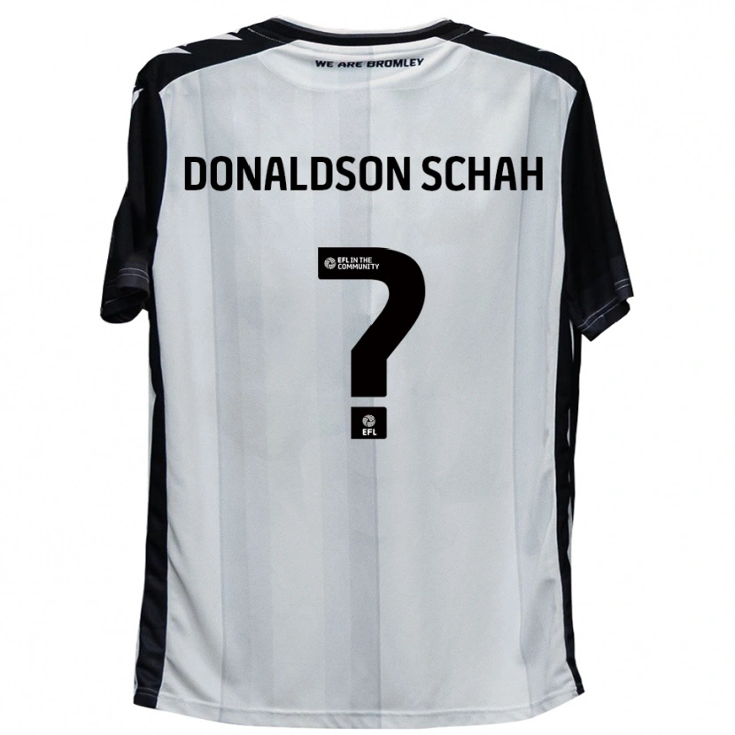 Danxen Kinder Anwen Donaldson Schah #0 Weiß Schwarz Heimtrikot Trikot 2025/26 T-Shirt