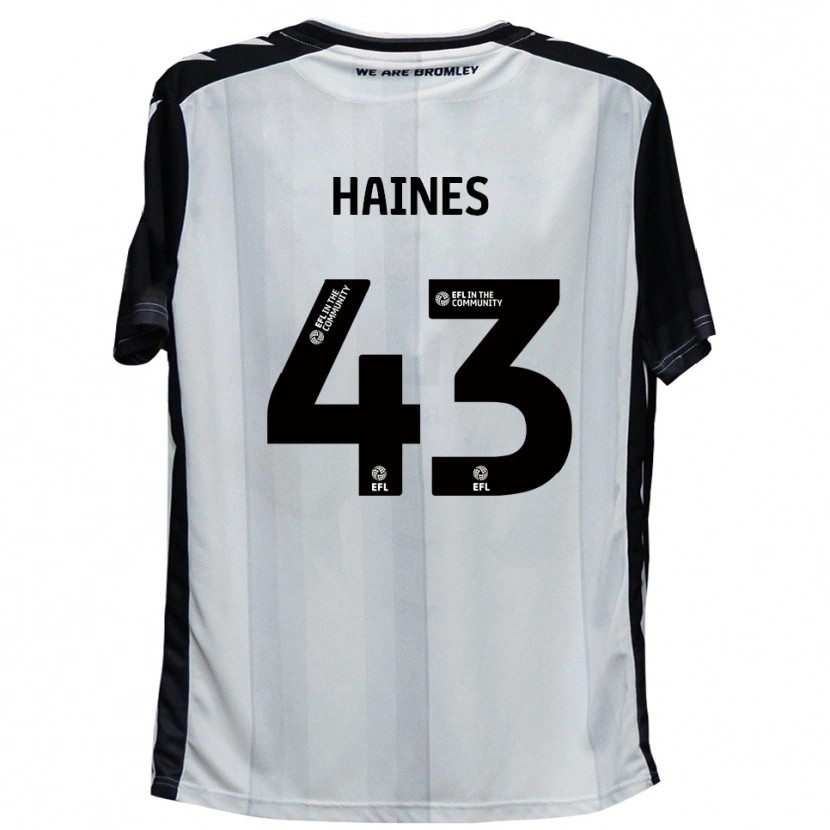Danxen Kinder Harry Haines #43 Weiß Schwarz Heimtrikot Trikot 2025/26 T-Shirt