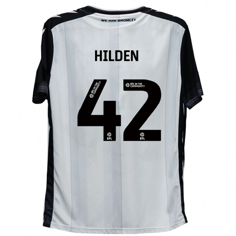 Danxen Kinder Alfie Hilden #42 Weiß Schwarz Heimtrikot Trikot 2025/26 T-Shirt