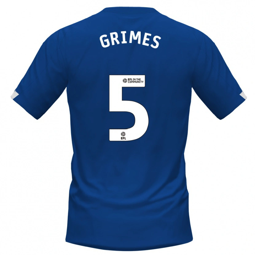 Danxen Kinder Jamie Grimes #5 Blau Weiß Heimtrikot Trikot 2025/26 T-Shirt