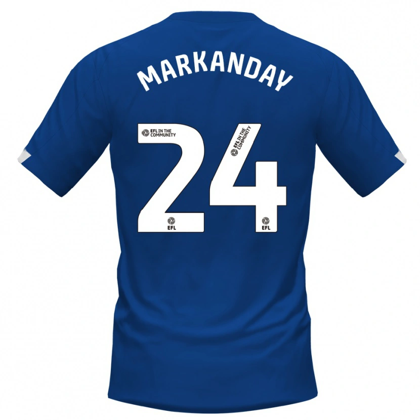Danxen Kinder Dilan Markanday #24 Blau Weiß Heimtrikot Trikot 2025/26 T-Shirt