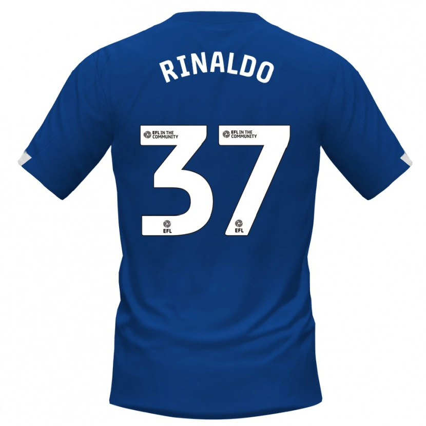 Danxen Kinder Ashton Rinaldo #37 Blau Weiß Heimtrikot Trikot 2025/26 T-Shirt