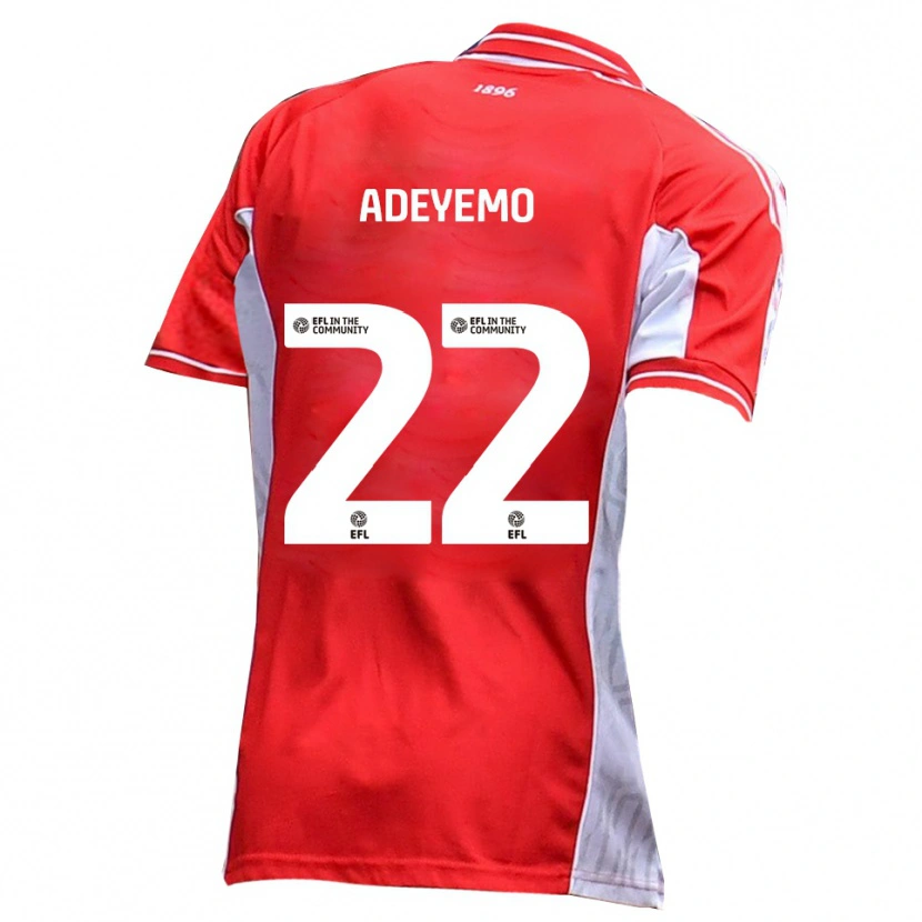 Danxen Kinder Ade Adeyemo #22 Rot Weiß Heimtrikot Trikot 2025/26 T-Shirt