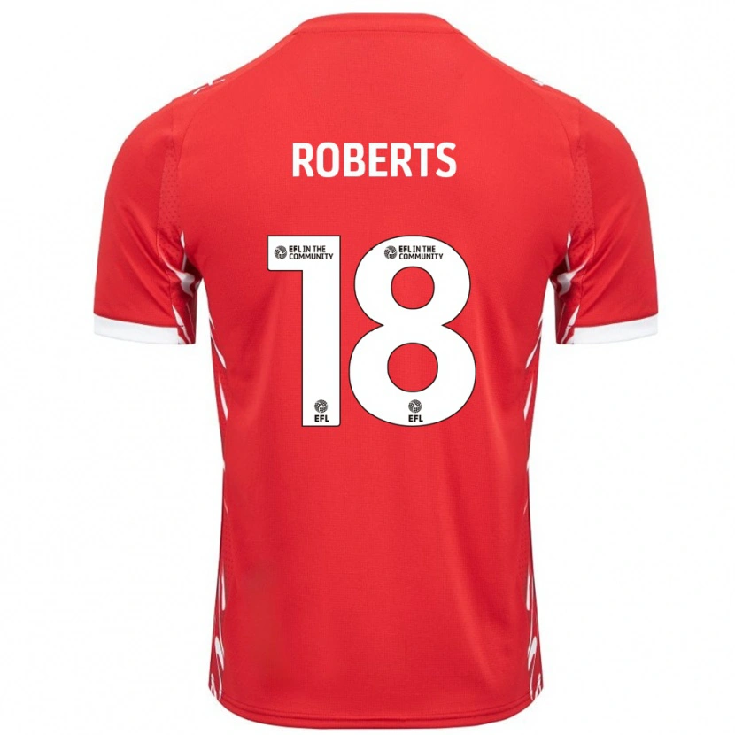 Danxen Kinder Ethan Roberts #18 Rot Weiß Heimtrikot Trikot 2025/26 T-Shirt