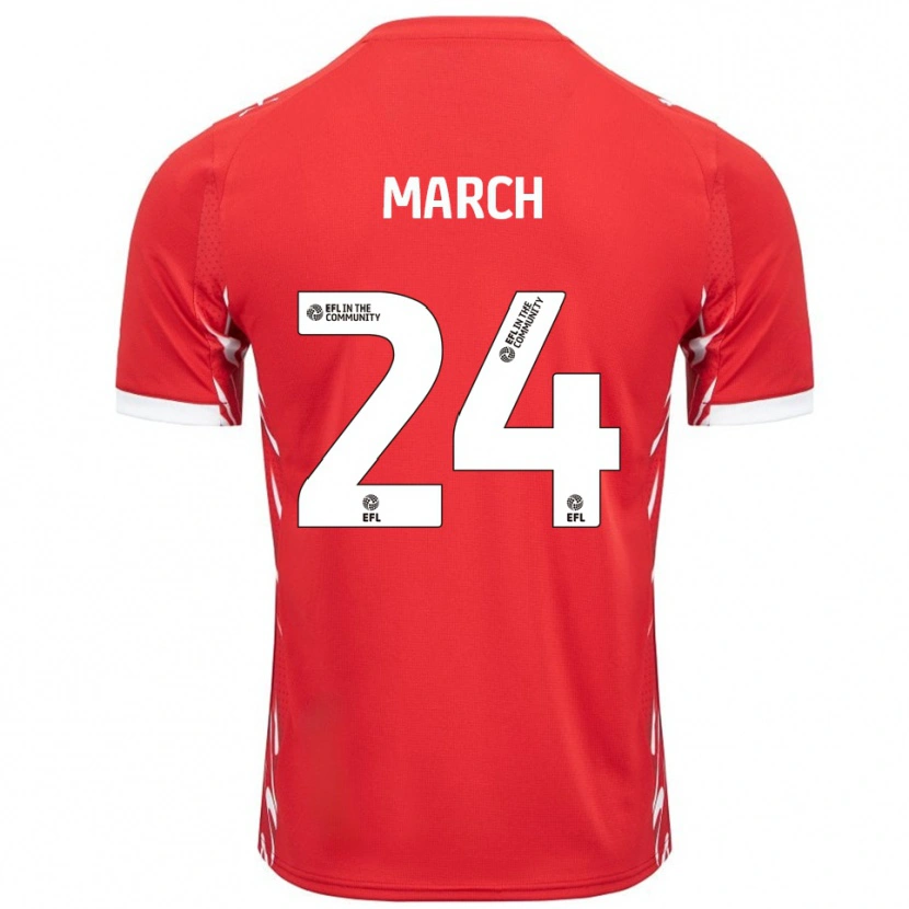 Danxen Kinder Josh March #24 Rot Weiß Heimtrikot Trikot 2025/26 T-Shirt