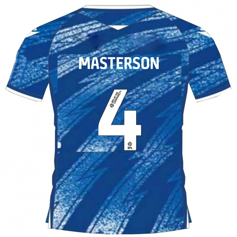 Danxen Kinder Conor Masterson #4 Blau Weiß Heimtrikot Trikot 2025/26 T-Shirt