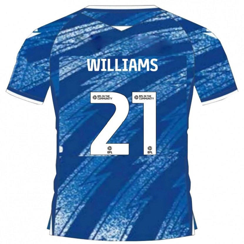 Danxen Kinder Euan Williams #21 Blau Weiß Heimtrikot Trikot 2025/26 T-Shirt
