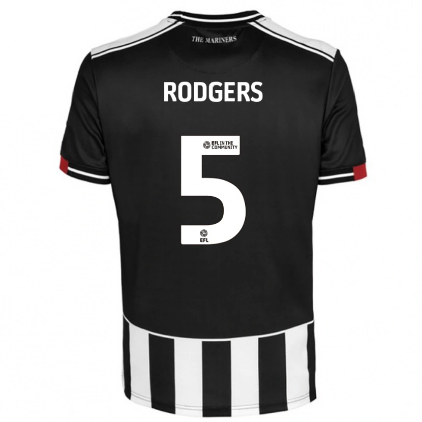 Danxen Kinder Harvey Rodgers #5 Schwarz Weiß Rot Heimtrikot Trikot 2025/26 T-Shirt