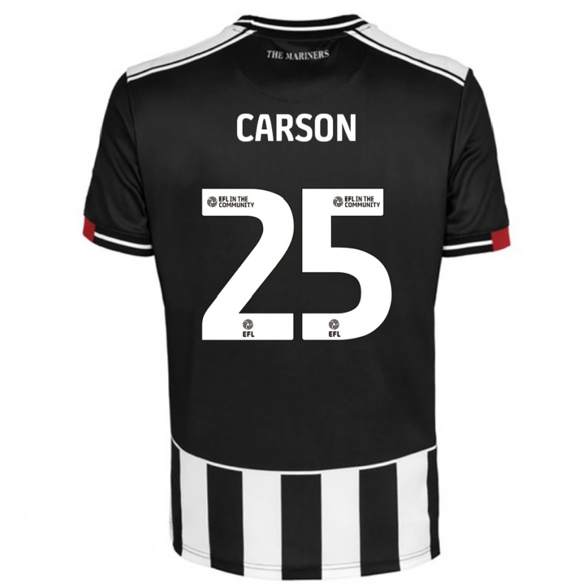 Danxen Kinder Matty Carson #25 Schwarz Weiß Rot Heimtrikot Trikot 2025/26 T-Shirt