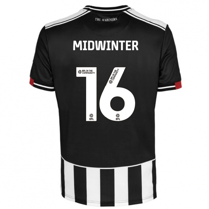 Danxen Kinder Carlo Midwinter #16 Schwarz Weiß Rot Heimtrikot Trikot 2025/26 T-Shirt