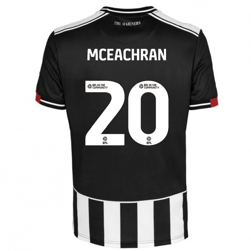 Danxen Kinder George Mceachran #20 Schwarz Weiß Rot Heimtrikot Trikot 2025/26 T-Shirt