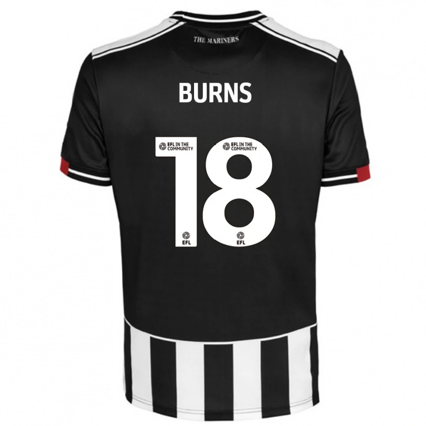 Danxen Kinder Darragh Burns #18 Schwarz Weiß Rot Heimtrikot Trikot 2025/26 T-Shirt