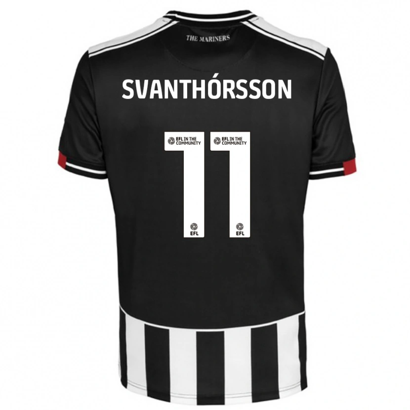 Danxen Kinder Jason Dadi Svanthórsson #11 Schwarz Weiß Rot Heimtrikot Trikot 2025/26 T-Shirt