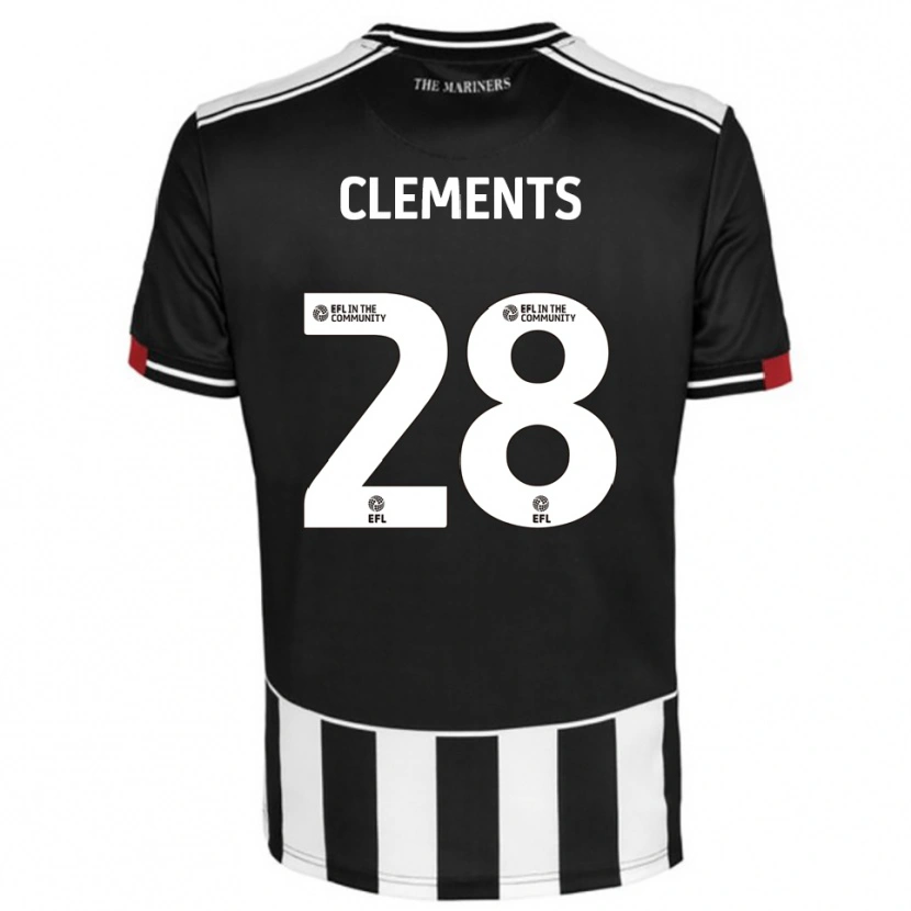 Danxen Kinder Charlie Clements #28 Schwarz Weiß Rot Heimtrikot Trikot 2025/26 T-Shirt