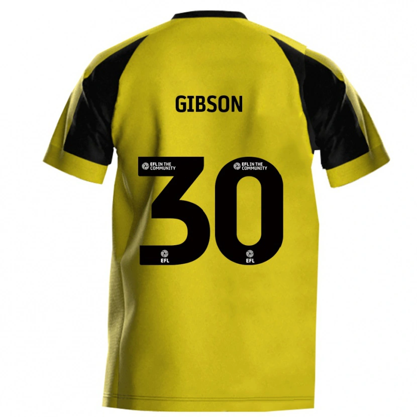 Danxen Kinder Liam Gibson #30 Gelb Grau Heimtrikot Trikot 2025/26 T-Shirt