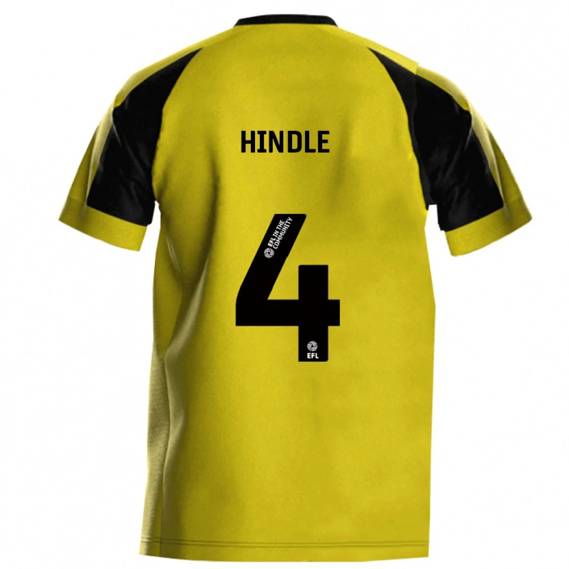 Danxen Kinder Harry Hindle #4 Gelb Grau Heimtrikot Trikot 2025/26 T-Shirt