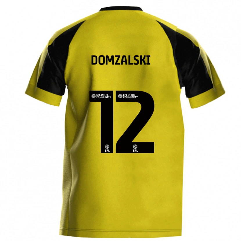 Danxen Kinder Ollie Domzalski #12 Gelb Grau Heimtrikot Trikot 2025/26 T-Shirt