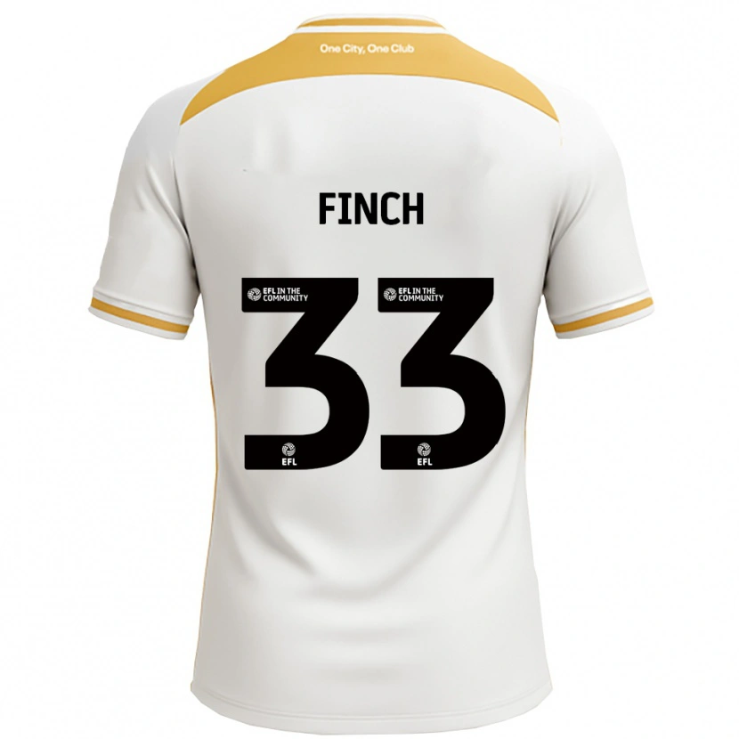 Danxen Kinder Tom Finch #33 Weiß Gold Heimtrikot Trikot 2025/26 T-Shirt