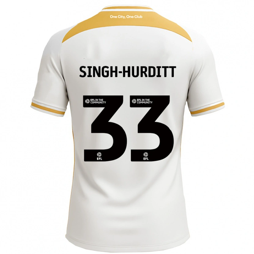 Danxen Kinder Damerai Singh-Hurditt #33 Weiß Gold Heimtrikot Trikot 2025/26 T-Shirt