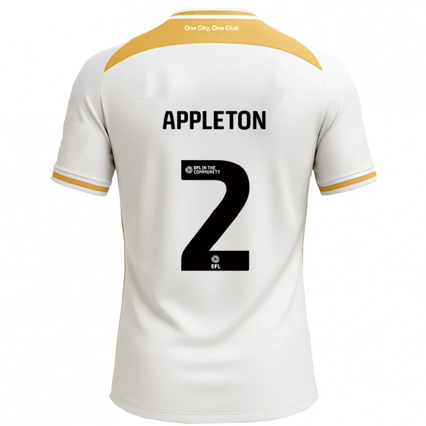 Danxen Kinder Tara Appleton #2 Weiß Gold Heimtrikot Trikot 2025/26 T-Shirt